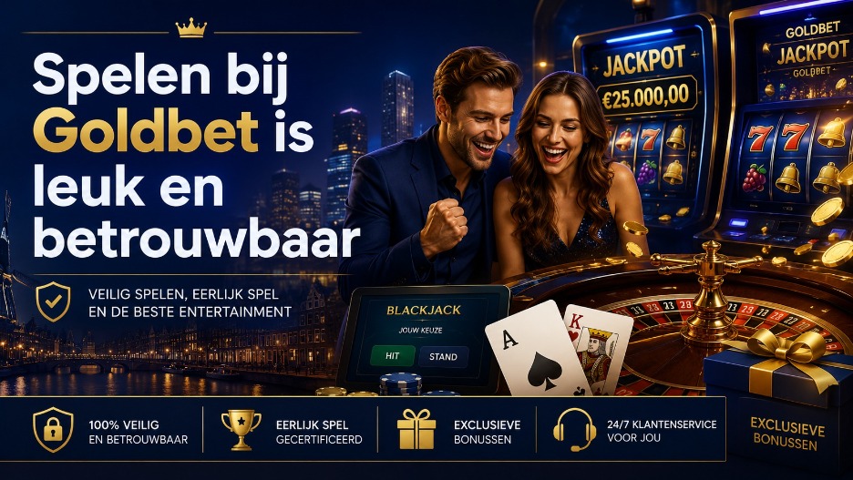 Spelen bij Goldbet in 2026 – betrouwbaar online casino met veilige betalingen, live casino spellen, gokkasten, jackpots en 24/7 klantenservice